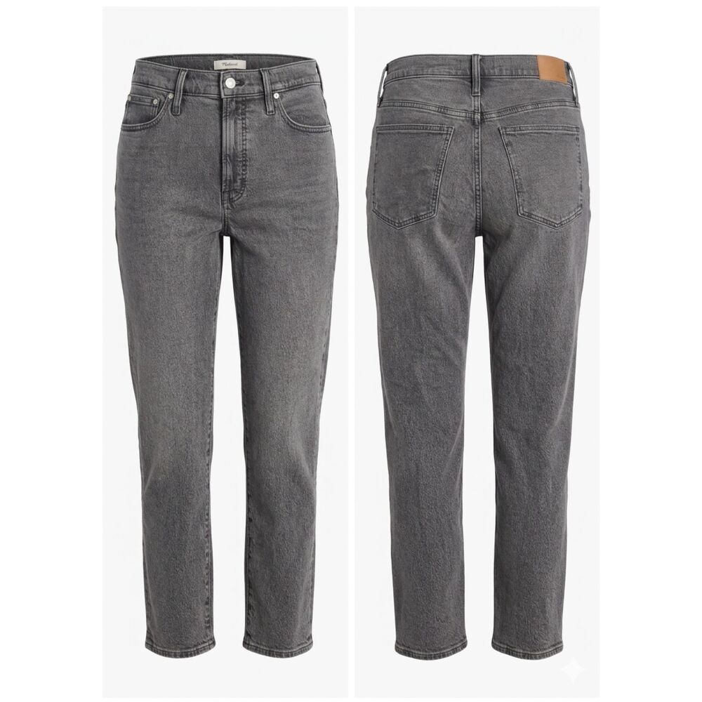 Madewell The Perfect Vintage Jean Black Dark Wash Straight Leg Denim Womens 30